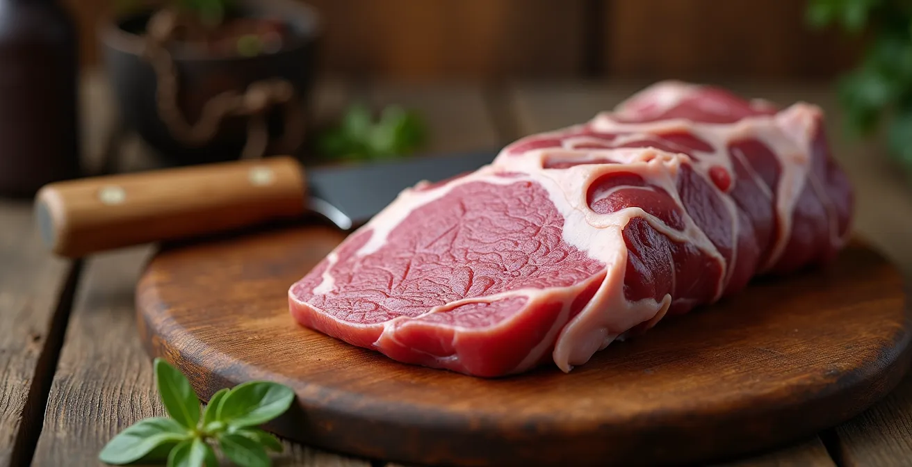 Schwäbisch-Hällisches Landschwein auf grüner Weide